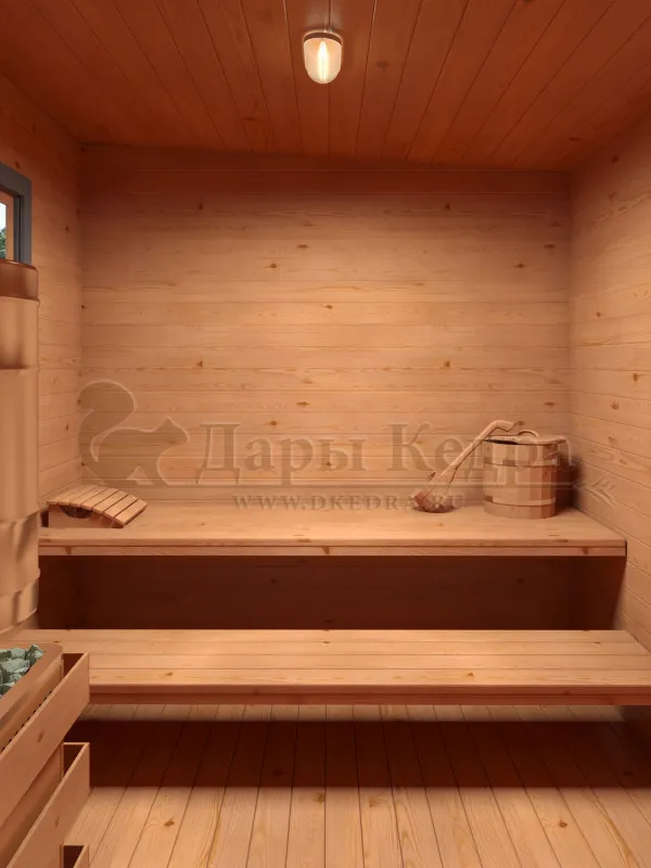 Каркасно-щитовая баня из кедра «Мега»